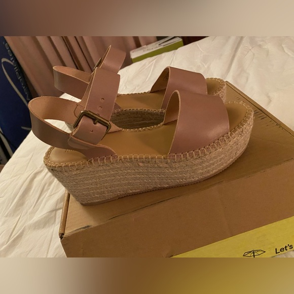 Soludos Minorca High Platform — Leather & Jute Platform Sandal NIB - Picture 2 of 6